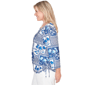 Plus Size Alfred Dunner Mykonos Floral Ruched Side Tie Blouse - image 4