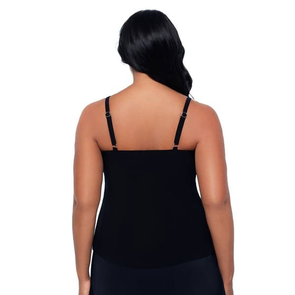 Womens TrimShaper Whimsical Vines Hanky Hem Tankini Swim Top