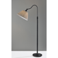 Adesso Shiloh Floor Lamp with Soft Pleated Oatmeal Linen Shade - image 2