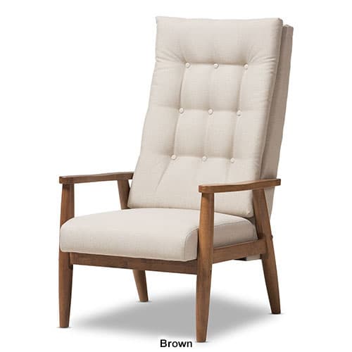 Baxton Studio Roxy Button-Tufted High-Back Chair