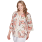 Plus Size Skye''s The Limit Spring Romance Floral Lace Trim Blouse - image 3