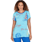Plus Size Ruby Rd. Set Sail Bon Voyage Trim Detail Graphic Tee - image 1