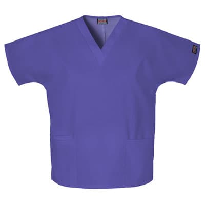 Plus Size Cherokee Work Wear V-Neck Top - Grape