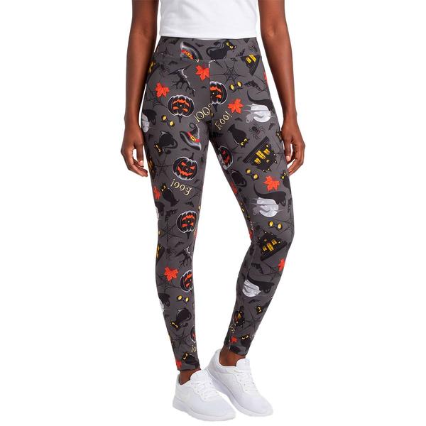 Womens  Runway Ready Pumpkins/Leaves Halloween Leggings