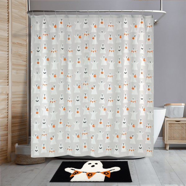 Avanti Ghost Boo Halloween Shower Curtain