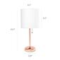 LimeLights Rose Stick Lamp w/Charging Outlet/White Shade-Set of 2 - image 4