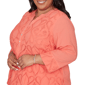 Plus Size Alfred Dunner Resort Living Lace Scroll Henley Blouse - image 5