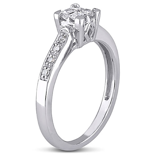 Eternal Promise&#8482; 10kt. White Gold Princess Engagement Ring