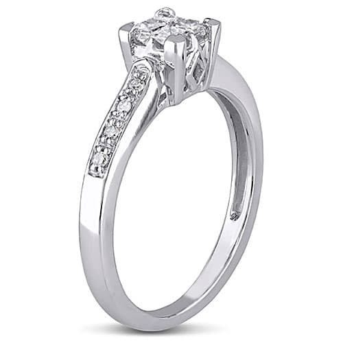 Eternal Promise™ 10kt. White Gold Princess Engagement Ring