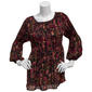 Womens Floral & Ivy Crew Neck Paisley Pleater Blouse - image 1