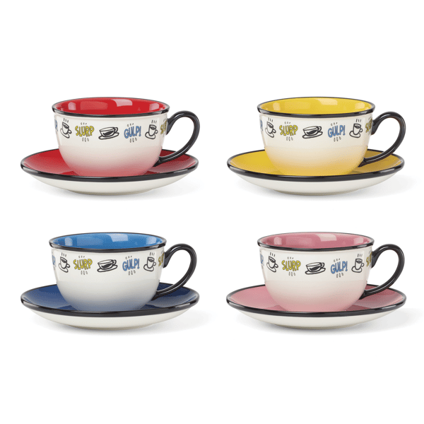 Lenox® Chef Snoopy Tea Cup & Saucers - Set of 4