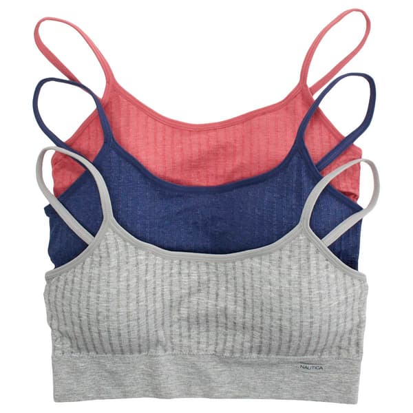 Womens Nautica 3pk. Seamless Ribbed Bralettes - NT1013-3PKJ - image 