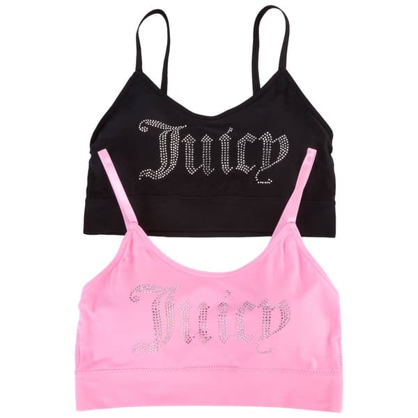 Juniors Juicy Couture 2pk. Bralettes w/Rhinestones JC6871