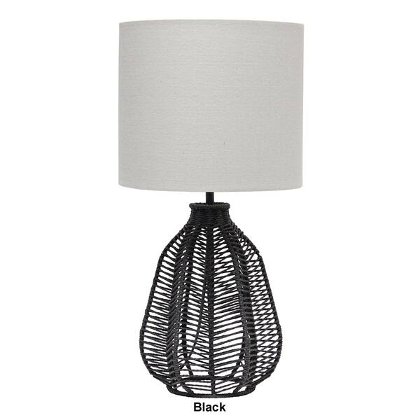 Lalia Home 21in Vintage Rattan Wicker Style Paper Rope Table Lamp - image 