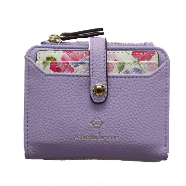 Womens Nanette Lepore Bi Fold Wallet w/Removable Floral Card Case - image 