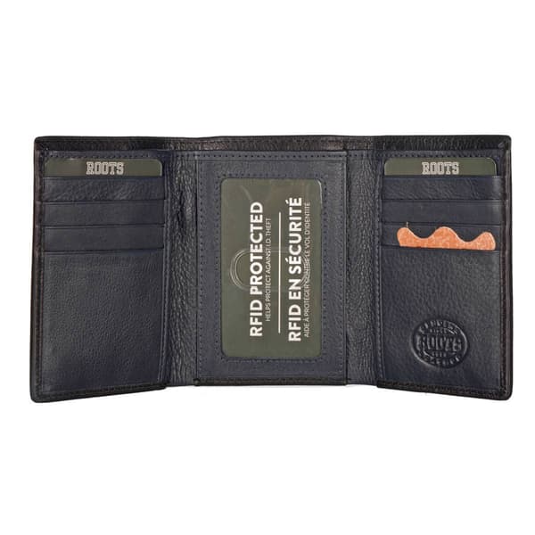 Mens Roots Essence Trifold RFID Wallet