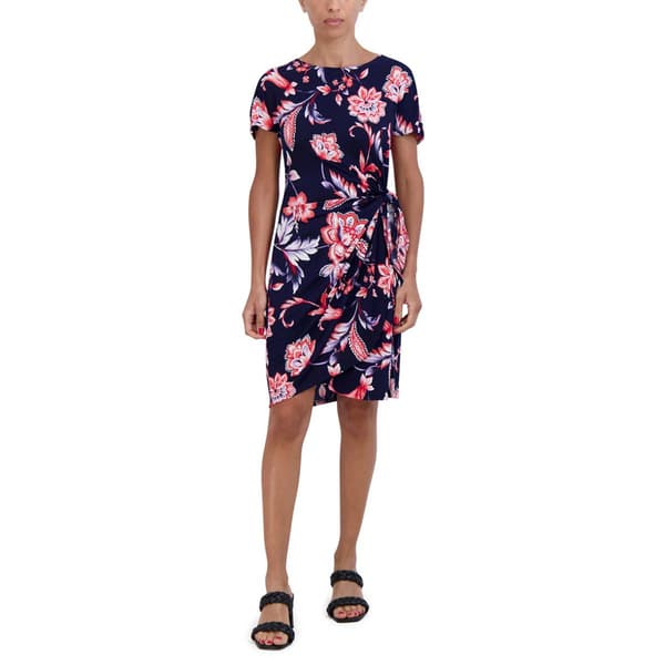 Petites Robbie Bee Short Sleeve Print ITY Sarong Dress