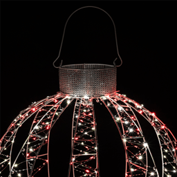 Northlight LED Red & White 3D Ball Ornament Christmas Yard Décor