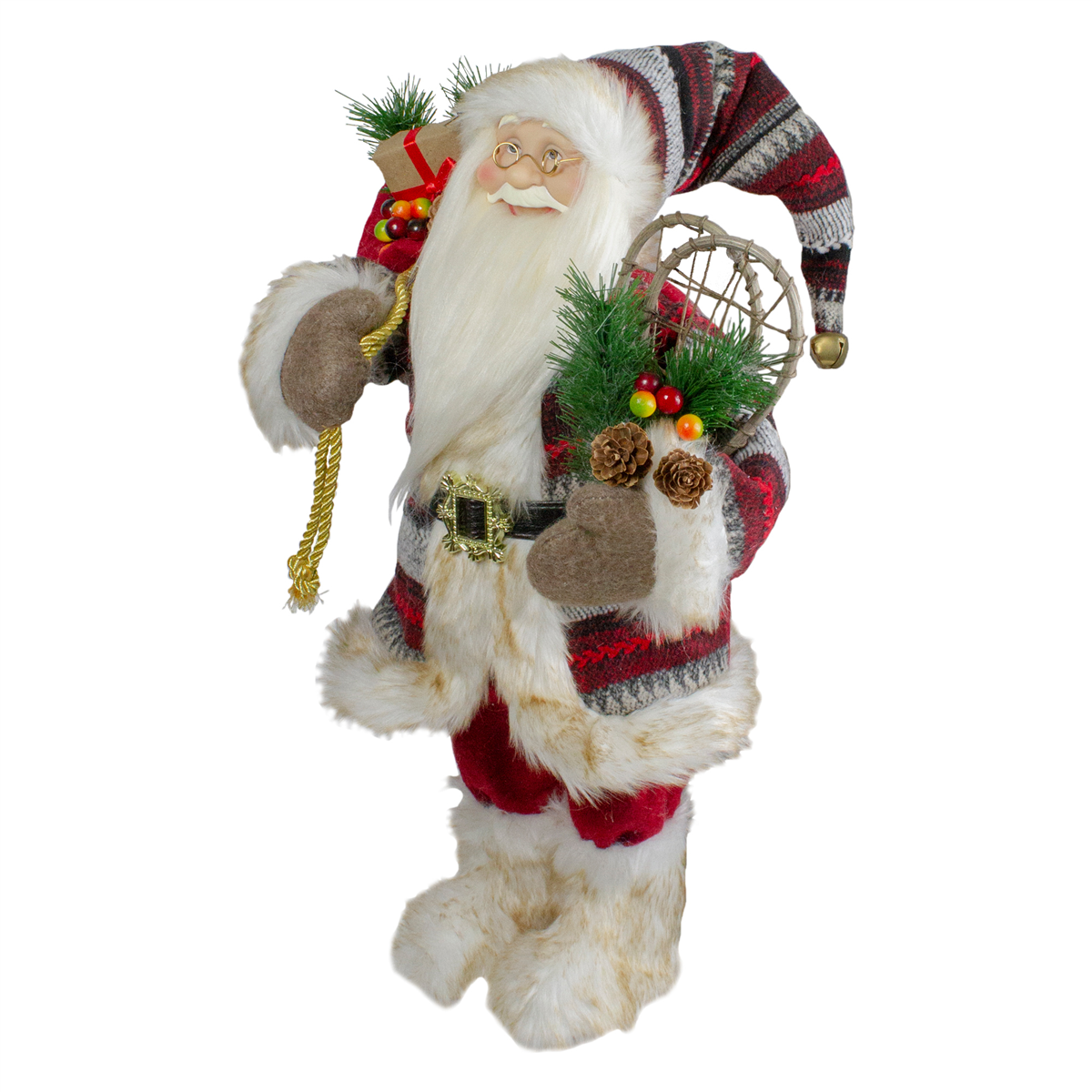 Northlight 18in. Standing Santa Christmas Figure with Snow Shoes