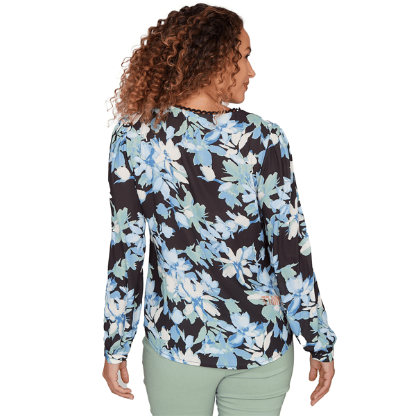 Womens Emaline Seabreeze Essence Button Front Floral Blouse