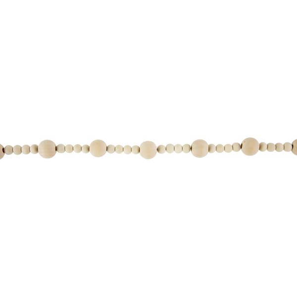 Northlight Seasonal 6ft. Cream Wooden Beads Christmas Garland
