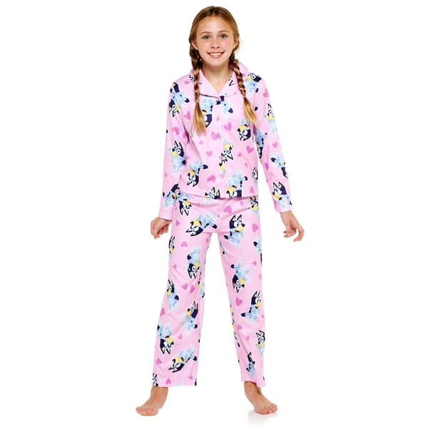 Girls Bluey Playtime Heart 2pc. Fleece Pajama Set - image 