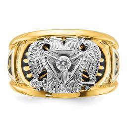 Mens Diamond Classics™ 10kt Diamond 32nd Scottish Rite Eagle Ring