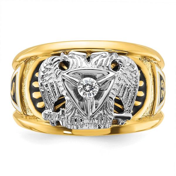 Mens Diamond Classics™ 10kt Diamond 32nd Scottish Rite Eagle Ring