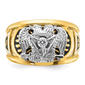 Mens Diamond Classics™ 10kt Diamond 32nd Scottish Rite Eagle Ring - image 3
