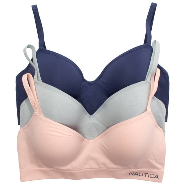 Womens Nautica 3pk. Seamless Hidden Underwire Bra - NT2581-3PKAD