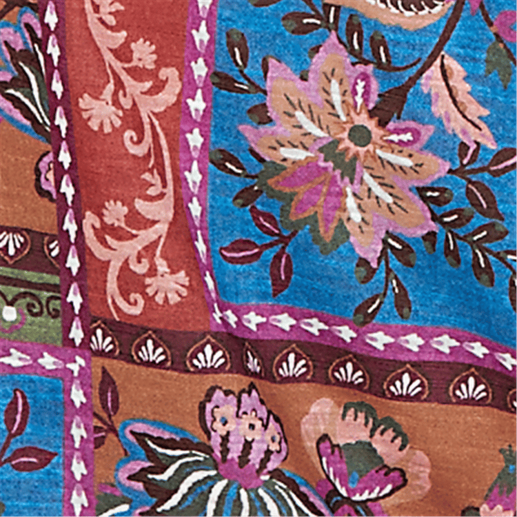 Petite Ruby Rd. Romance On The Ranch Pleated Floral Blouse