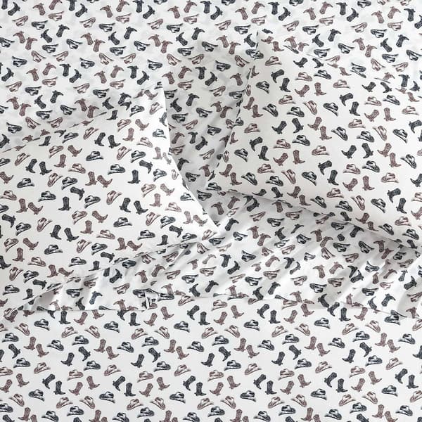 Wrangler Boots N Hats Microfiber Sheet Set