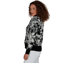 Womens Hearts of Palm Wrapped in Rubies Pearl Embellished Sweater