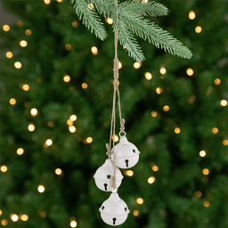 Northlight 2pk. White Cascading Christmas Jingle Bell Ornaments