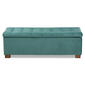 Baxton Studio Roanoke Grid Tufted Storage Ottoman Bench - image 3