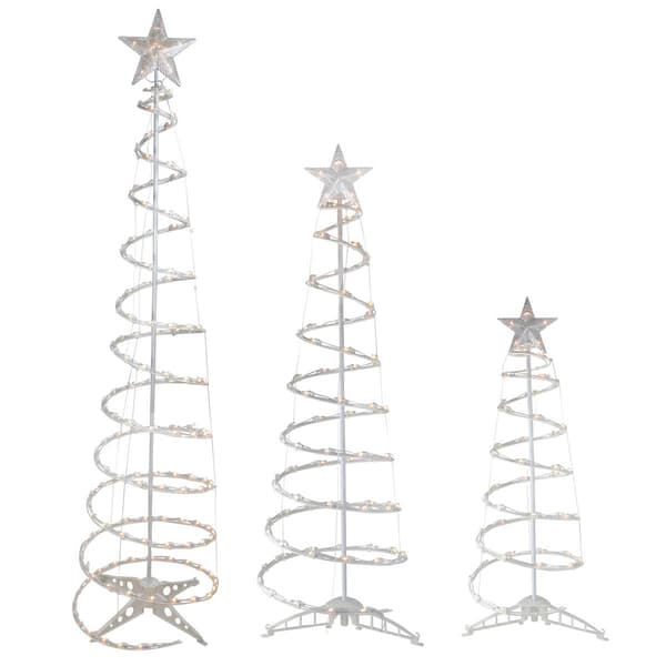 Northlight Seasonal Spiral Outdoor Christmas Trees - Set of 3