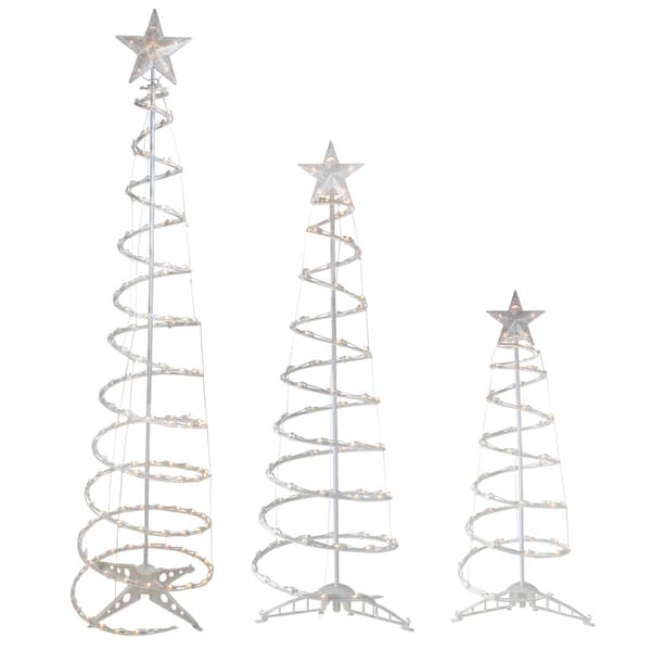 Northlight Seasonal Spiral Outdoor Christmas Trees - Set of 3 - image 