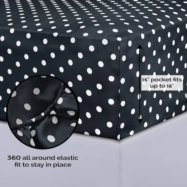 Superior 600 Thread Count Deep Pocket Polka Dot Sheet Set