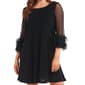 Plus Size Nina Leonard 3/4 Sheer Ruffle Sleeve Dress - image 3