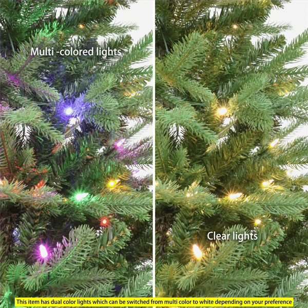 Puleo International 7.5ft. Pre-Lit Sacramento Fir Christmas Tree