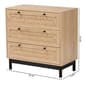 Baxton Studio Cherelle Light Brown 3-Drawer Storage Cabinet - image 8