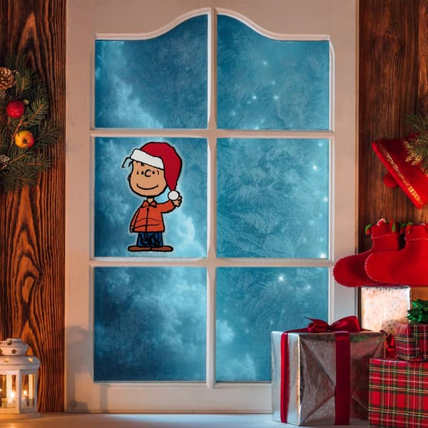 Northlight Seasonal Peanuts Linus Christmas Window Cling