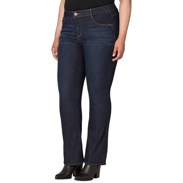 Plus Size Democracy “Ab”solution® Itty Bitty Bootcut Indigo Jeans