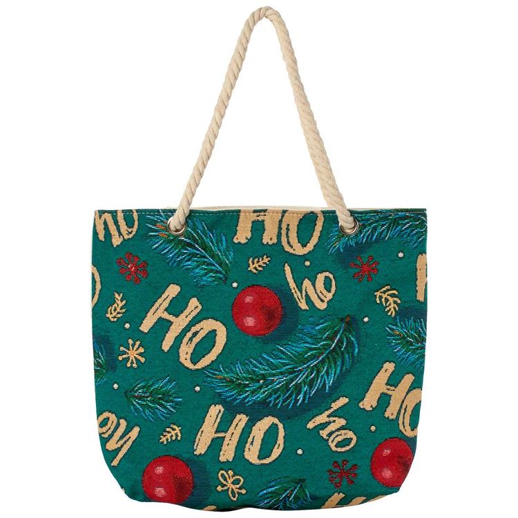 Renshun "HO HO HO" Tapestry Tote
