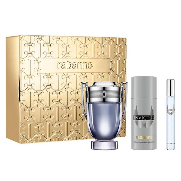 Rabanne Invictus Eau de Toilette 3pc. Gift Set - $188 Value - image 