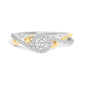 Haus of Brilliance 1/4ctw. Diamond Bypass & Halo Promise Ring - image 1