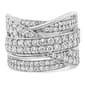 Haus of Brilliance Sterling Silver 2ctw. Diamond Bypass Ring - image 1
