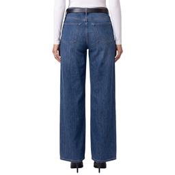 Womens Royalty Hazel Wide Leg Jeans with Black Suede Belt