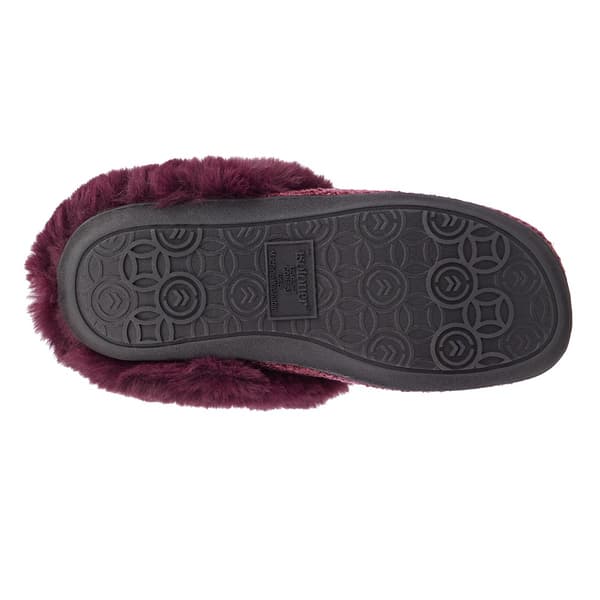 Womens Isotoner Amelia Chenille Knit Hoodback Slippers
