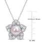 Gemstone Classics™ Pearl & Sapphire Floral Earrings - image 3